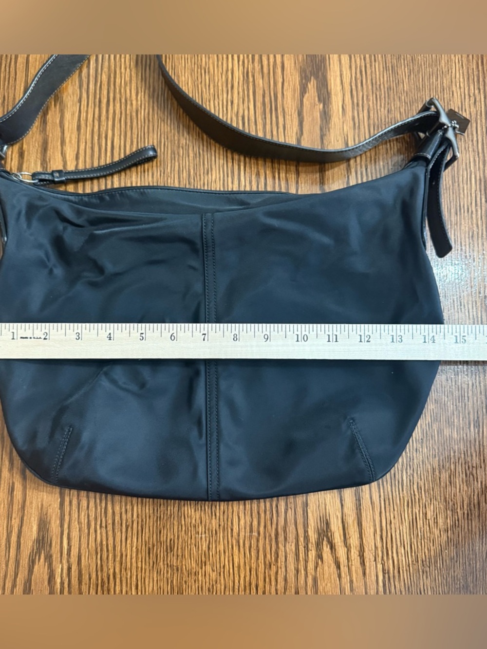 COACH Rare Vintage Y2K Black Microfiber Nylon Convertible Hobo XBody #6256 - Picture 14 of 16
